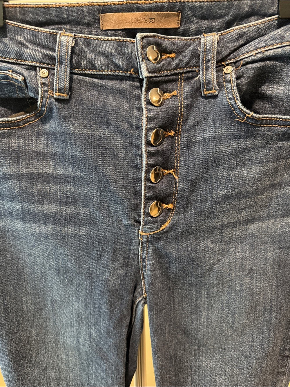 Joe's Jeans Medium Blue Button-Fly Denim